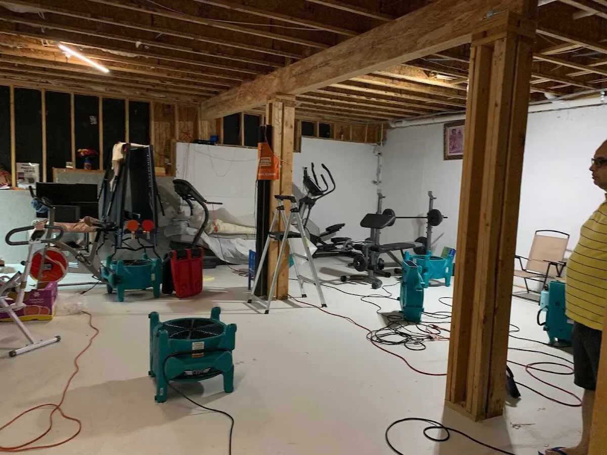 Basement drying equipment setup for Structural Drying in West Richland